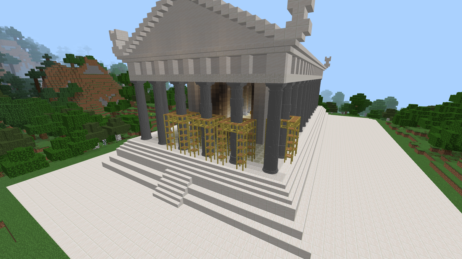 Doric colonnade detail